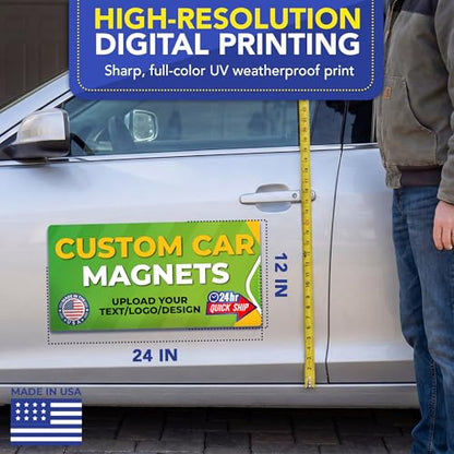Custom Car Magnet 12x24 Inch 30 Mil 2 Pack