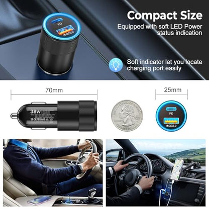 6 Pack USB C Car Charger (6 Count)