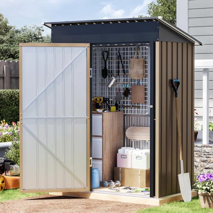 3 x 5 FT Storage Shed with Floor Frame for Backyard