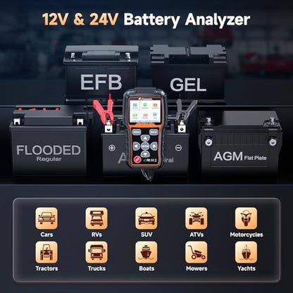 BT705Plus Car Battery Tester 24V 12V Load Tester