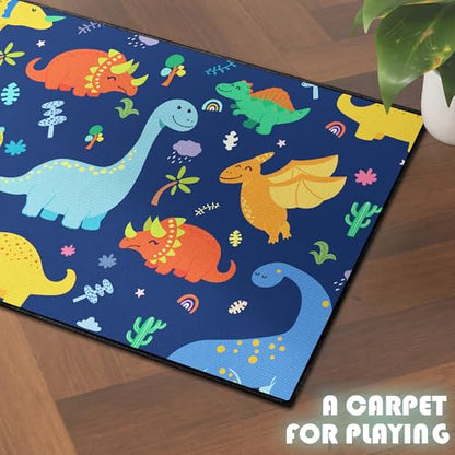 2x3 Cute Dinosaur Rug for Bedroom (2 Sq Ft)