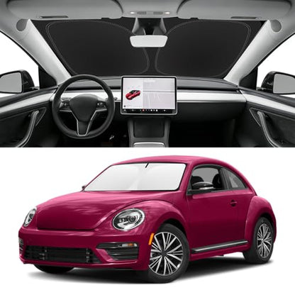 Custom Fit Windshield Sun Shade for Volkswagen VW Beetle 2012