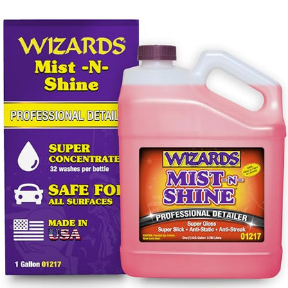 Mist-N-Shine Quick Detailer Spray - Waterless Wash - 1 Gallon (128 Fl Oz)