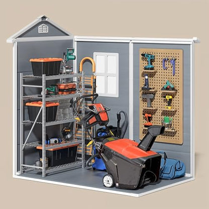 6x4 FT Outdoor Storage Shed with Floor