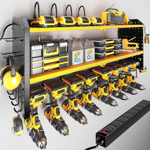 Power Tool Organizer with Charging Station