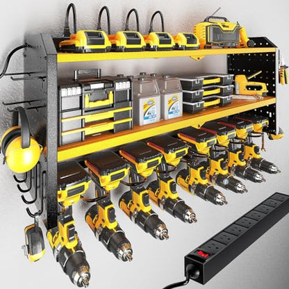 Power Tool Organizer with Charging Station