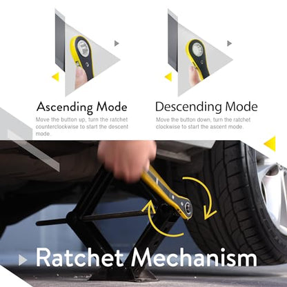 Car Jack Kit 2 Ton Scissor Jack with Lug Wrench Auto Tire Change Tool