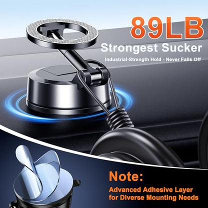 for MagSafe Dash Mounted Holders Phone Holders for Your Car Phone Mount for Car Windshield Dashboard Universal Desk Mounts Hands Free Automobile Cell Phone Holder Fit for iPhone Smartphone