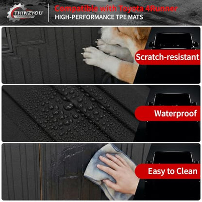 2nd Row Kick Mats for 2025 2026 Toyota 4Runner 7 Seats Gas (2 Count)