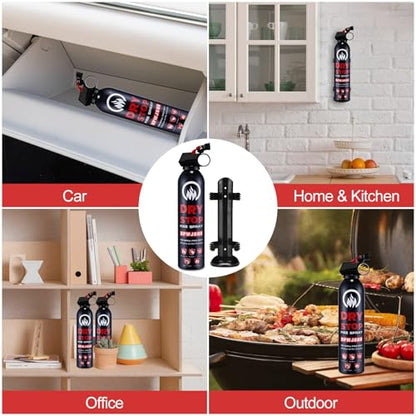 ABC Fire Extinguisher for Home & Vehicle 3Pack Dry Stop Fire Spray for Kitchen (3 Count)