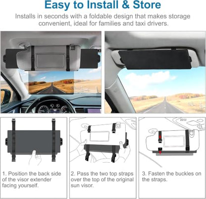 Sun Visor Extender for Car (2 Count)