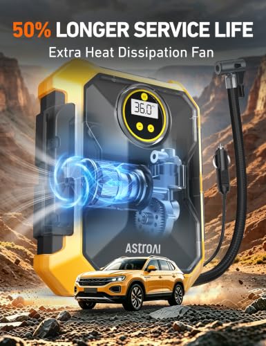 Tire Inflator Portable Air Compressor 12V DC Integrated Storage