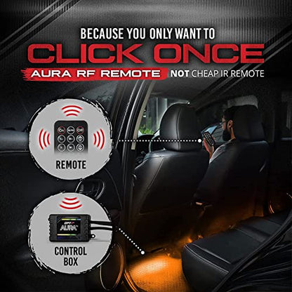 Aura RGB Interior Car Lights with Remote Control (4 Count)