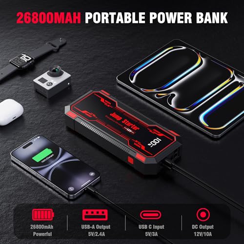 Car Jump Starter 6000A Car Battery Jump Starter Portable