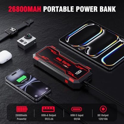 Car Jump Starter 6000A Car Battery Jump Starter Portable