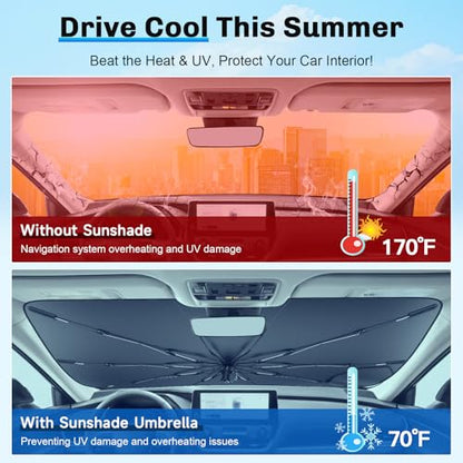 for 2024 2025 2026 Toyota Grand Highlander Windshield Umbrella Shade