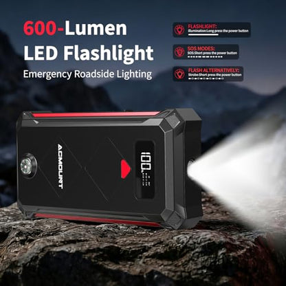 P100 5000A Car Battery Jump Starter for 10.0L Gas