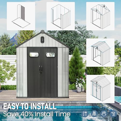 Domi 6x4 FT Resin Outdoor Storage Shed