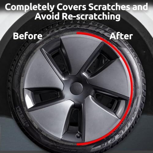 Automotive Alloy Wheel Rim Protector 18 Inch Alloy Rim Guards for Car Rims Compatible with Tesla Model 3 18 Inch (4 Count)