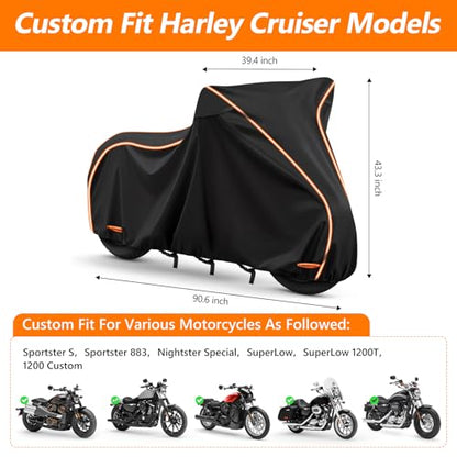 Motorcycle Cover for Harley Davidson Sport Model 420D & Cotton Lining