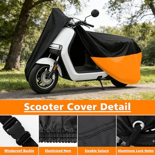 Moped Cover Scooter Cover Waterproof Outdoor Vespa Cover Small Scooter Cover Moped Accessory for Honda 50cc Motorcycles