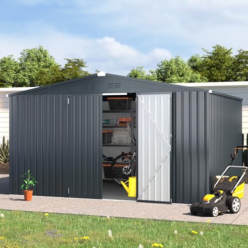 10' x 12' Large Metal Outdoor Storage Shed