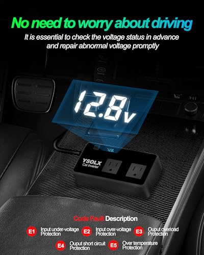 300W Car Inverter Power Outlet Dual AC Car Plug Adapter Outlet