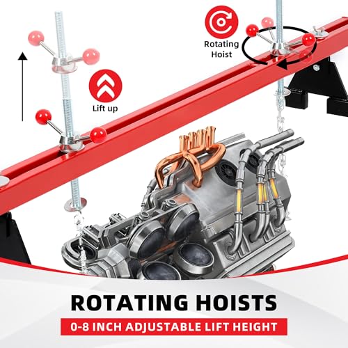 Engine Support Bar 1100lbs Capacity Motor Transverse Bar with 2