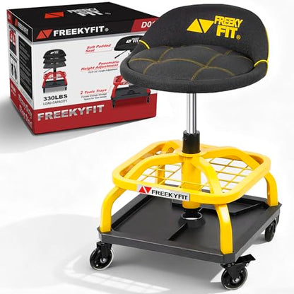 Rolling Shop Stool with Wheels