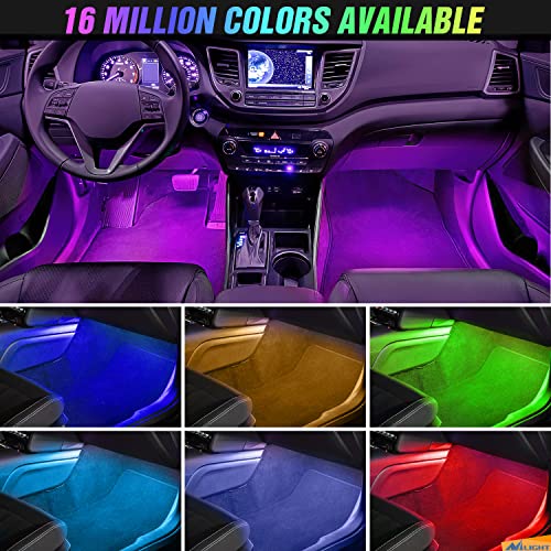 RGB LED Car Interior Stripe Light with APP Control Multicolor Music Sync Mode Waterproof Car Under