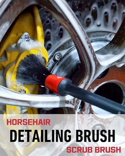 Professional 4 Pack Long Handle Wheel Brush Kit for Cleaning Wheel and Tire