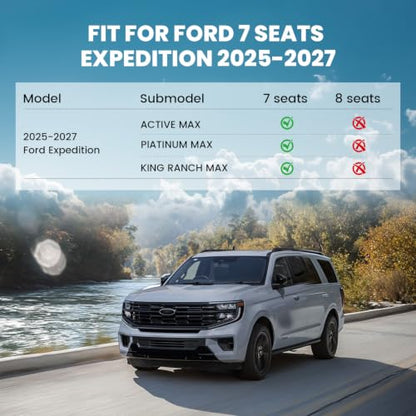 Floor Mat for 7 Seats 2025 2026 2027 Ford Expedition Max (8 Count)