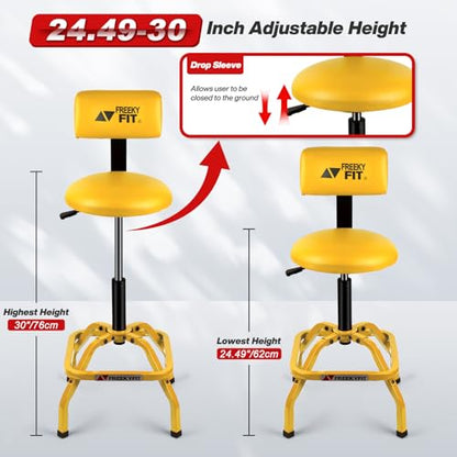 Shop Stool with Backrest