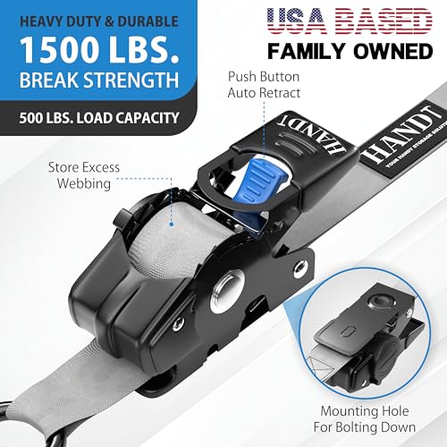 USA Based Retractable Ratchet Straps (4 Count)