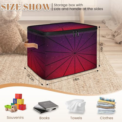 Storage Basket for Bedroom Kitchen Bathroom Storage Bins with Zipper Lids Foldable Toy Cube Storage Organizer for Kid Teen Women Men