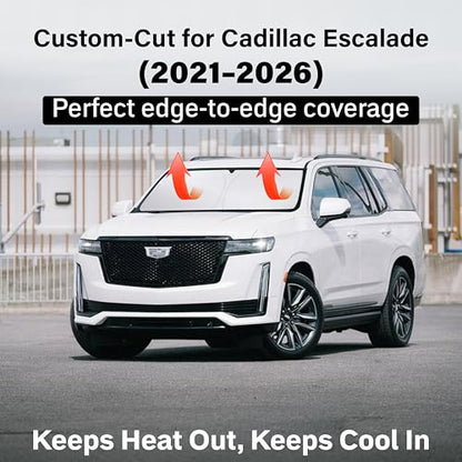 Windshield Sun Shade Compatible for Cadillac Escalade 2021