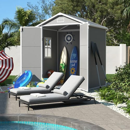 Outdoor Resin Storage Shed 6x4.5 FT