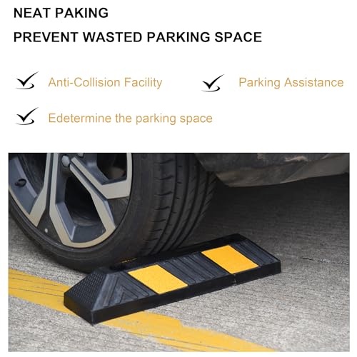 4 Pack 21" Rubber Parking Curbs (4 Count)