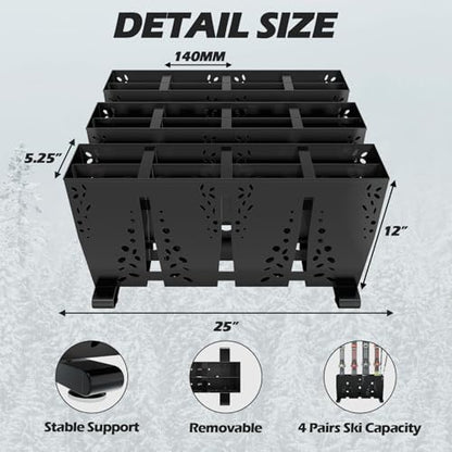 Heavy Duty Metal Ski Storage Rack