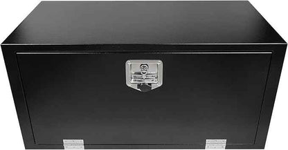 36 Inch Black Steel Truck Tool Box with T-Handle Latch Flatbed Tool Box Storage Box for Trailer Heavy Duty Truck Bed Storage Organizer Chest (18"x 18" x 36”)