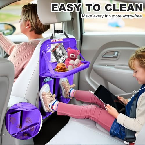 2Pack Car Backseat Organizer with Foldable Table Tray (2 Count)