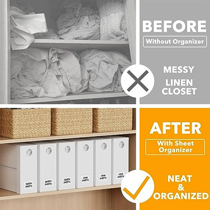 6 Pack Bed Sheet Organizers and Storage