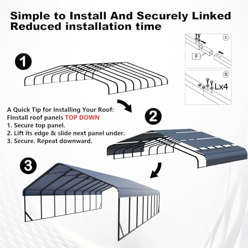 20x40 FT Heavy Duty Extra Large Metal Carport
