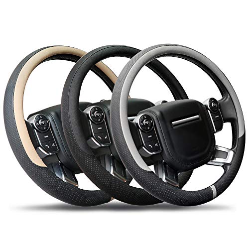 Breathable Car Steering Wheel Cover 16 inch Auto Universal Leather Wrap Non