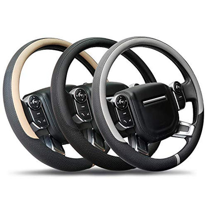 Breathable Car Steering Wheel Cover 16 inch Auto Universal Leather Wrap Non