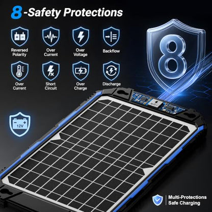 Waterproof 12W 12V Solar Battery Charger & Maintainer Pro