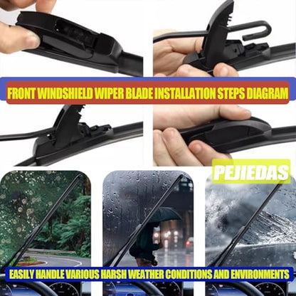 3 Replacement Wiper Blades For GMC Yukon Yukon XL 2015 2016 2017 2018 2019 2020 22" + 22" + 12" Front and Rear Wiper Blades
