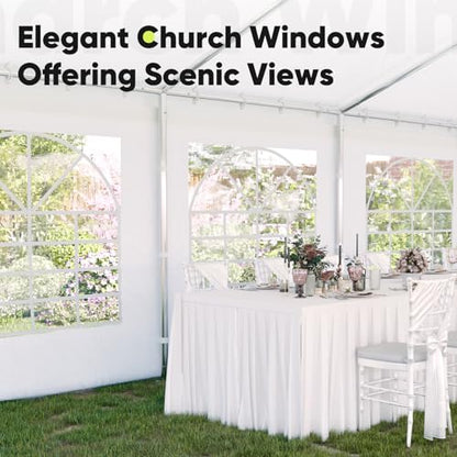20'x40' Heavy Duty Party Tent Outdoor Canopy with Church Windows
