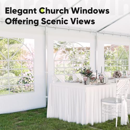 20x40ft Heavy Duty Party Tent Outdoor Canopy with Church Windows