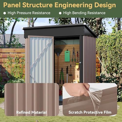 5x3 ft Outdoor Storage Shed